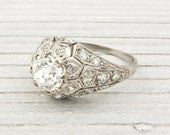 Antique 1.04 Carat Diamond Engagement Ring