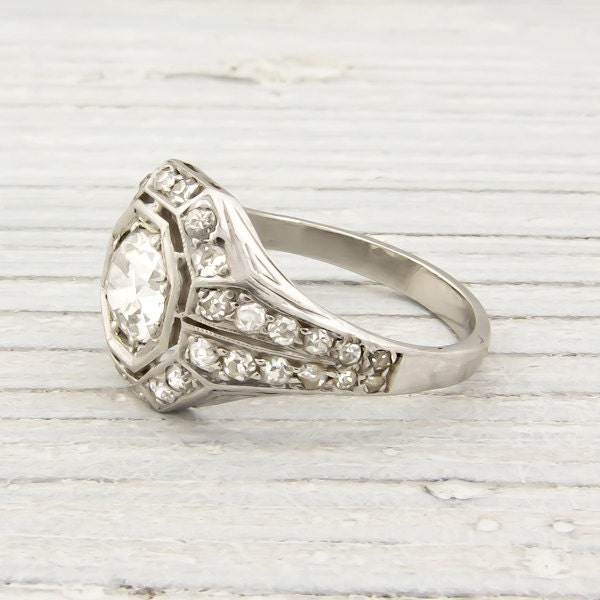Antique .78 Carat Diamond Engagement Ring