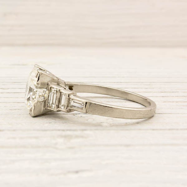 2.02 Carat Old European Cut Diamond Engagement Ring