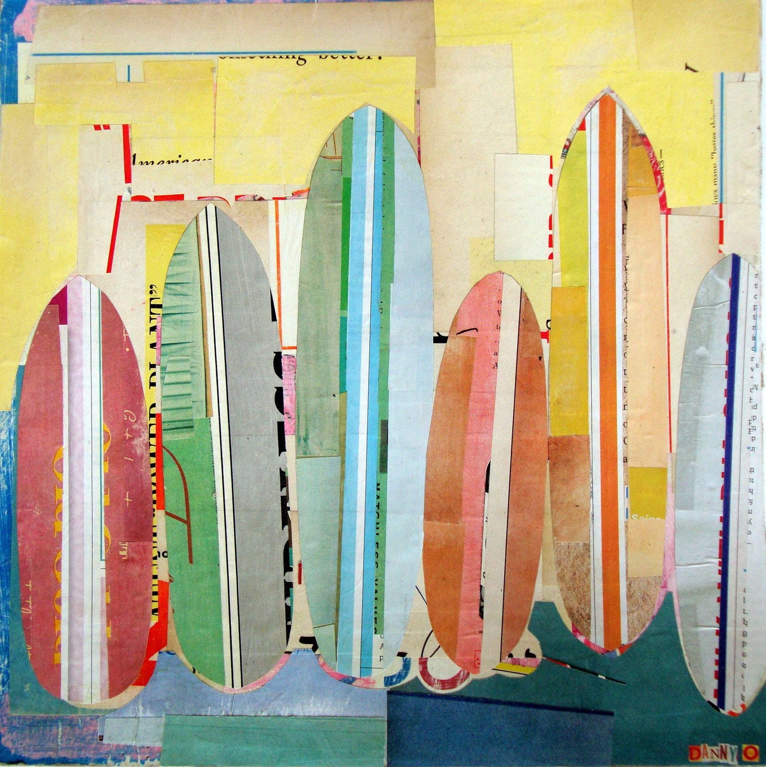 Surf Long Board Pastel