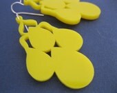 Versailles Rounded Chandelier Lemon Yellow Earrings Laser Cut Acrylic