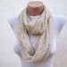 infinity scarf Loop scarf Neckwarmer Necklace scarf Fabric scarf Cream Holiday Accessories