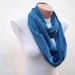 infinity scarf Loop scarf Neckwarmer Necklace scarf Fabric scarf Blue