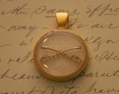 Gilded Cavalry Her Hero Lucite Pendant
