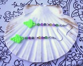 juicy green grape earrings