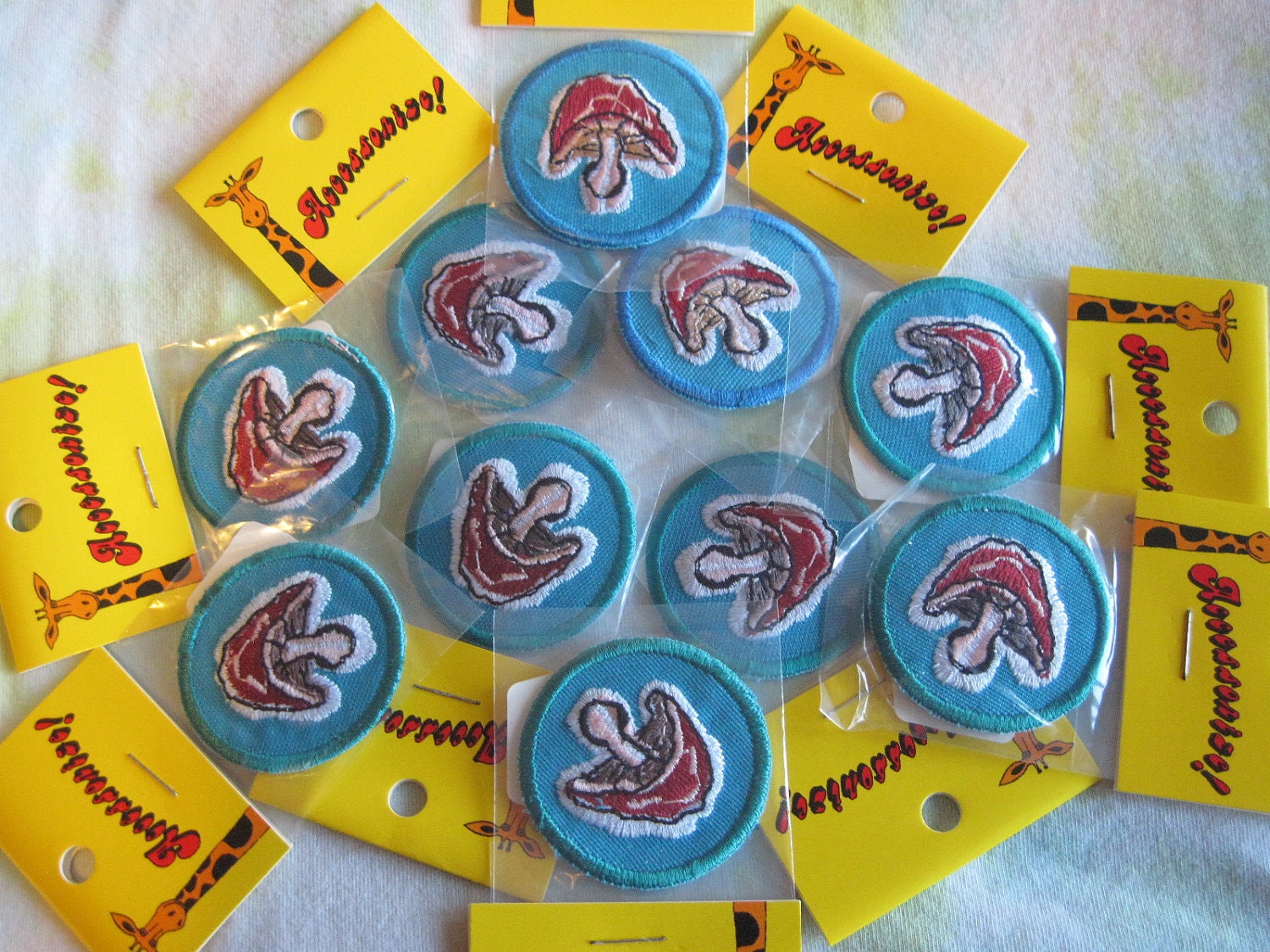 MUSHROOM PATCHES New lot of 10 SHROOMS