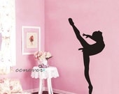 Dancing Girl Ballet----Removable Graphic Art wall decals stickers home decor