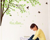 Tree Branch Birds 60inch W----Removable Graphic Art wall decals stickers home decor