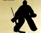 Hockey Goalie Personalized Name Sports Game----Removable Graphic Art wall decals stickers home decor
