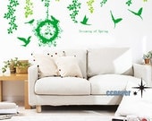 11sets 64inch tree branch birds----Removable Graphic Art wall decals stickers home decor
