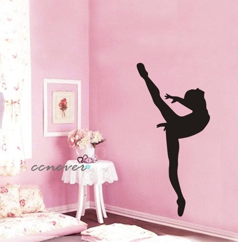 Dancing Girl Ballet----Removable Graphic Art wall decals stickers home decor