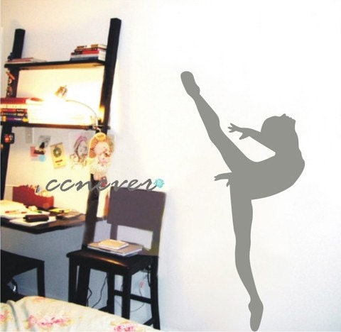 Dancing Girl Ballet----Removable Graphic Art wall decals stickers home decor