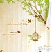 Spring tree branch birdcage birds 44by44inch----Removable Graphic Art wall decals stickers home decor