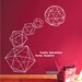 COOL 6 geometry polygon----Removable Graphic Art wall decals stickers home decor