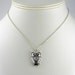 Owl Necklace, Antique Silver pendant, whimsical charm, by balance9