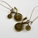 Bicycle Earrings, Vintage Bike, Antique Brass Kidney, by balance9