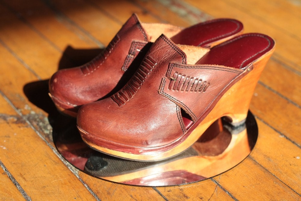 Wooden Heel Hot Clogs