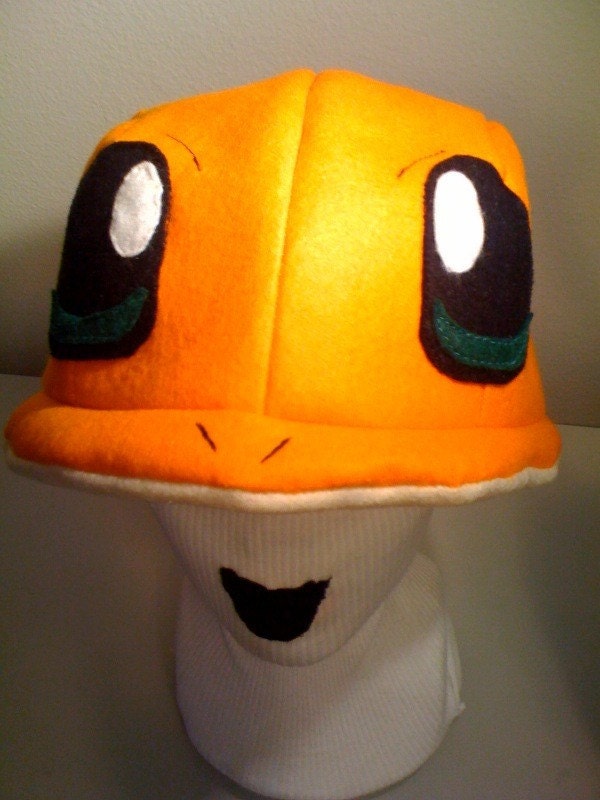 Charmander Pokemon 004 Handmade Hat Adult Size By Scrapspatchwork