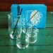 Roly Poly Cocktail Set, Vintage Barware Mixer and 4 Glasses in Original Box, Mad Men Era
