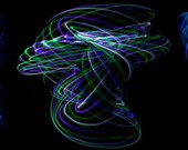 Rechargeable 2 Circuit LED Hula Hoop (6 each of Purple, White, Green, & 17 Blue LEDs)