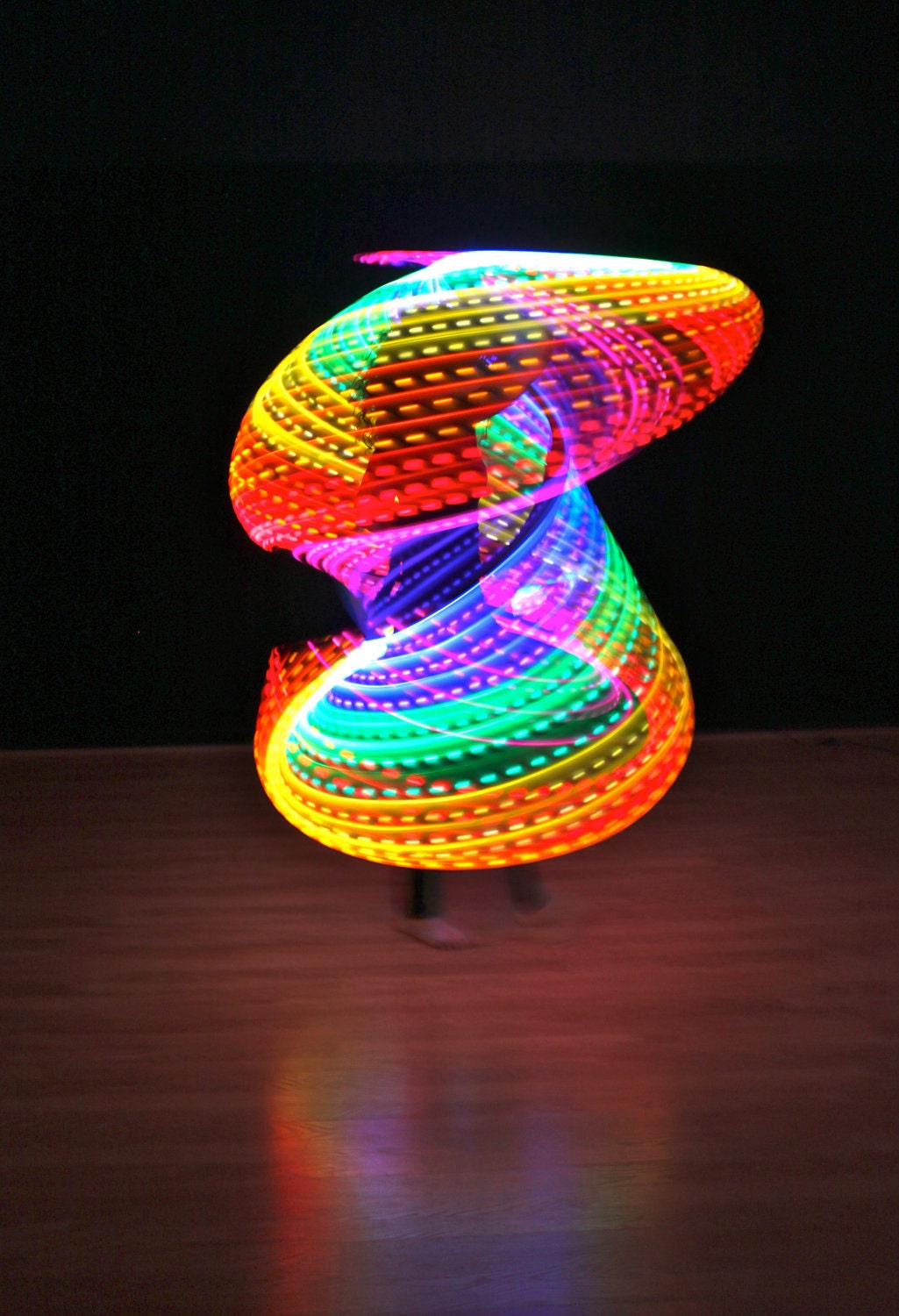 Rechargeable Double Rainbow LED Hula Hoop (2 Circuits)