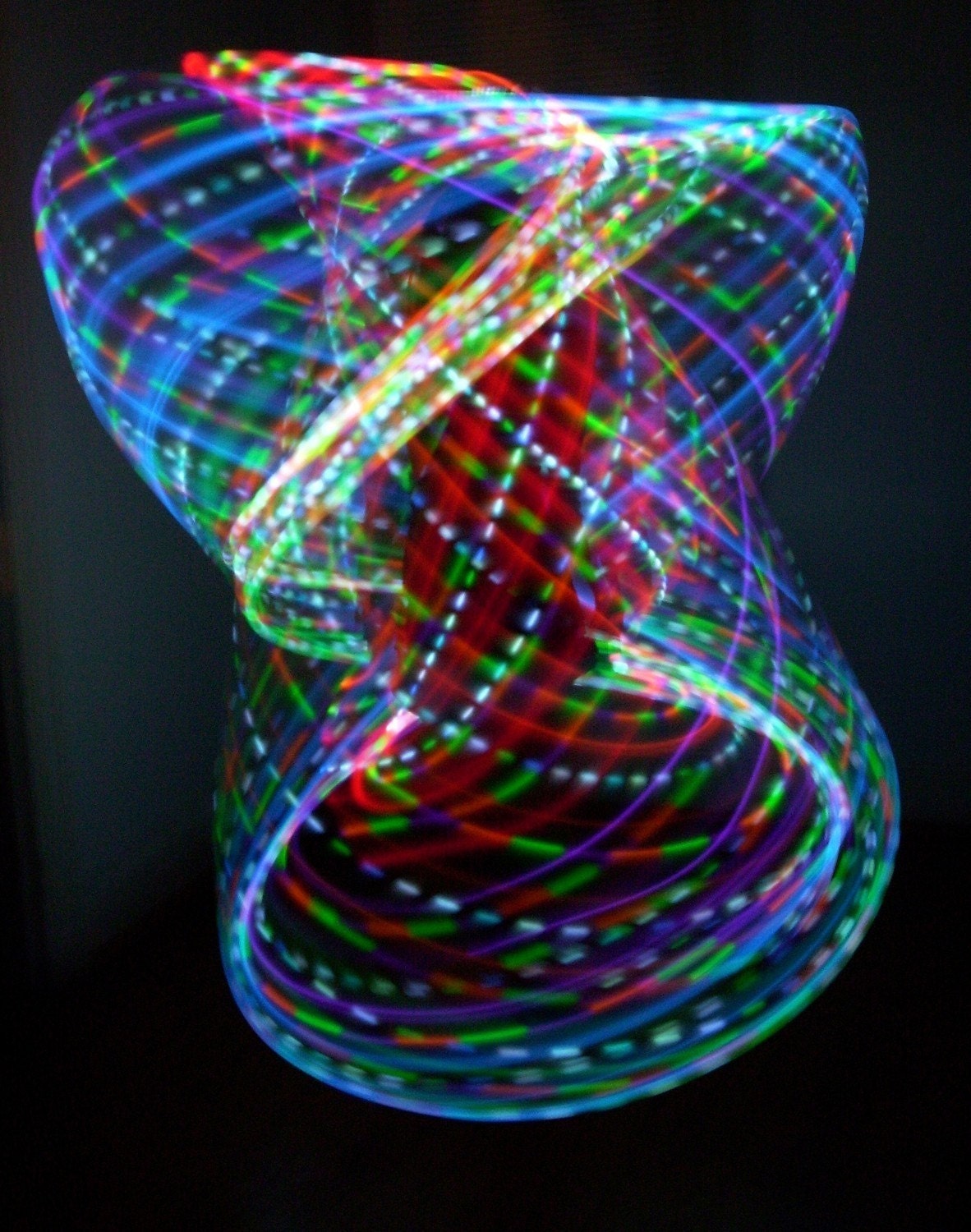 Rechargeable Chakra/Strobing LED Hula Hoop (2 Circuits, 35 LEDs)