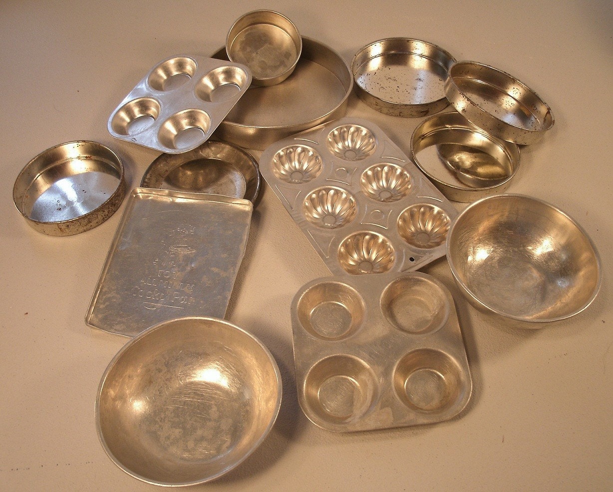 Children's Vintage Baking Pans by NotYourGrandmasAttic on Etsy