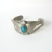 Vintage Silver Eagle Cuff Bracelet with Turquoise - Costume Jewelry
