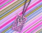 NEW-Angelic...Wrapped Hand Stamped Custom Phrase Necklace