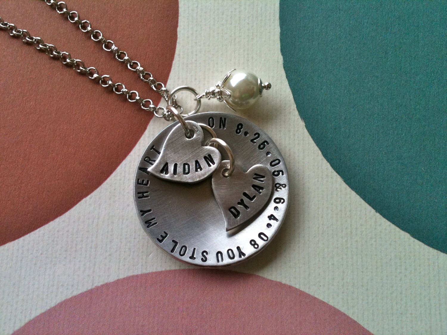 YOU Stole My HEART.. Handstamped Necklace