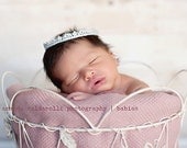 Newborn vintage inspired silver crown. Photography prop for baby, infant, child. SKU: Little Sunshine