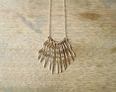 Squiggly Chevron Necklace, Gold