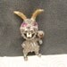 Vintage Brooch Bunny Buckteeth Whimsical P3937