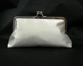Classic bridal clutch in ivory satin.  Made to order in your colors.