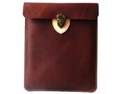 Hand-Stitched iPad 1&2 leather case (Kodiak-oiled) with Free Monogramming