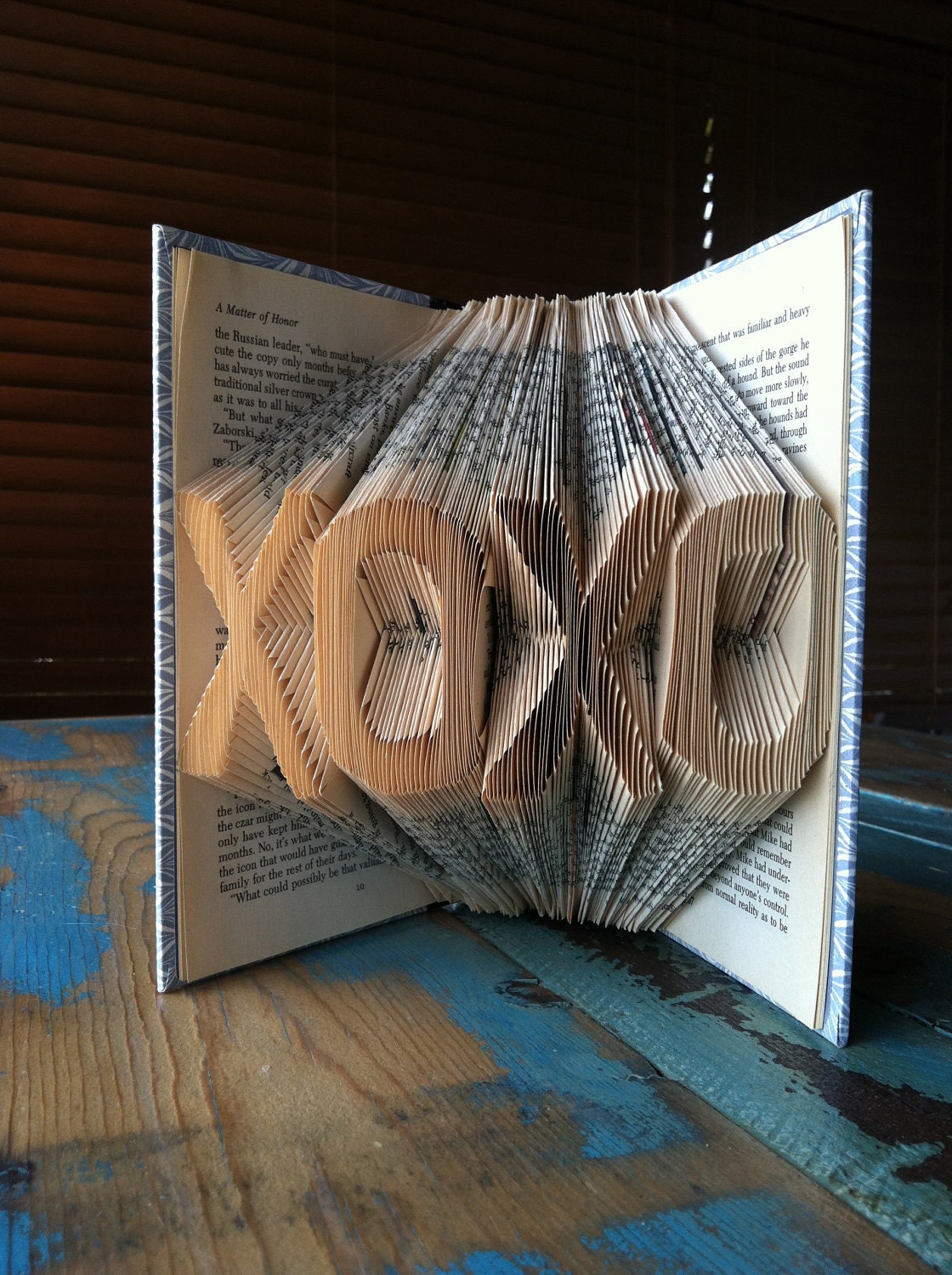 XOXO - Reader's Digest Condensed Books - Folded Book Art - Recycled, Repurposed, Reclaimed