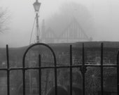 Gateway to the web 6x6 fine art photo print, black and white