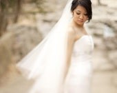 The Chelsea veil -  2 tier circular/drop cathedral veil, bridal veil, wedding veil with blusher, 120 inches