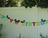 Mickey Mouse Clubhouse Happy Birthday Banner - MADE TO ORDER
