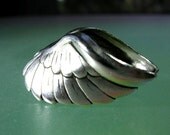 Classic Angel wing silver ear cuff earring jewelry - Light weight non pierced Earcuff for men and women 072012