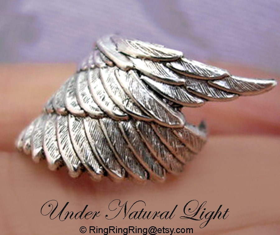 925, Archangel wing - solid Sterling silver ear cuff earring jewelry - Angel wing style No.1, non pierced  Earcuff for men and women 091612
