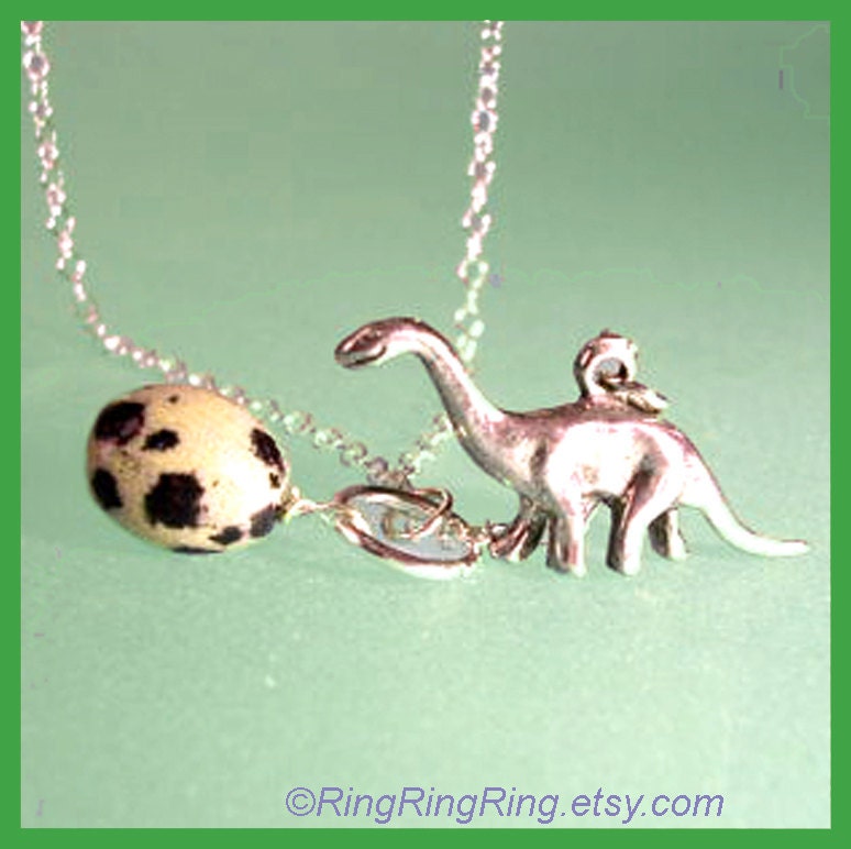 Dinosaur necklace, Sterling silver necklace jewelry, Gemstone Egg with Dinosaur pendant, Gift for girl, boy