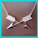 Cross Arrow necklace, Sterling silver necklace jewelry, arrow pendant 102512