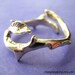 925. Thorn with leaf ring jewelry - Solid sterling silver ring. Size adjustable 092812