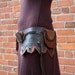 Leather Belt Bag Hip with five pockets in black and brown