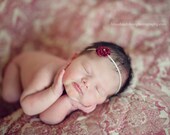 Mini Red Flower Headband