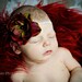 Red Artichoke Garden Flower Headband