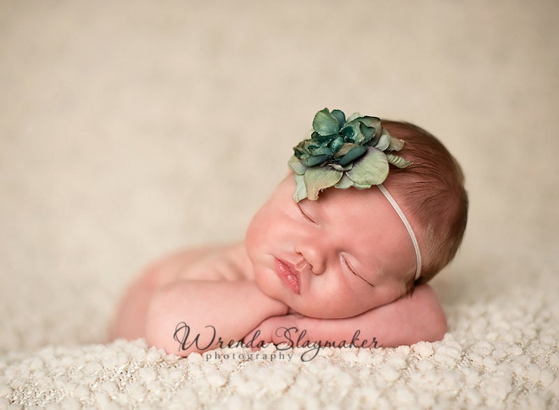 Teal Flower Headband