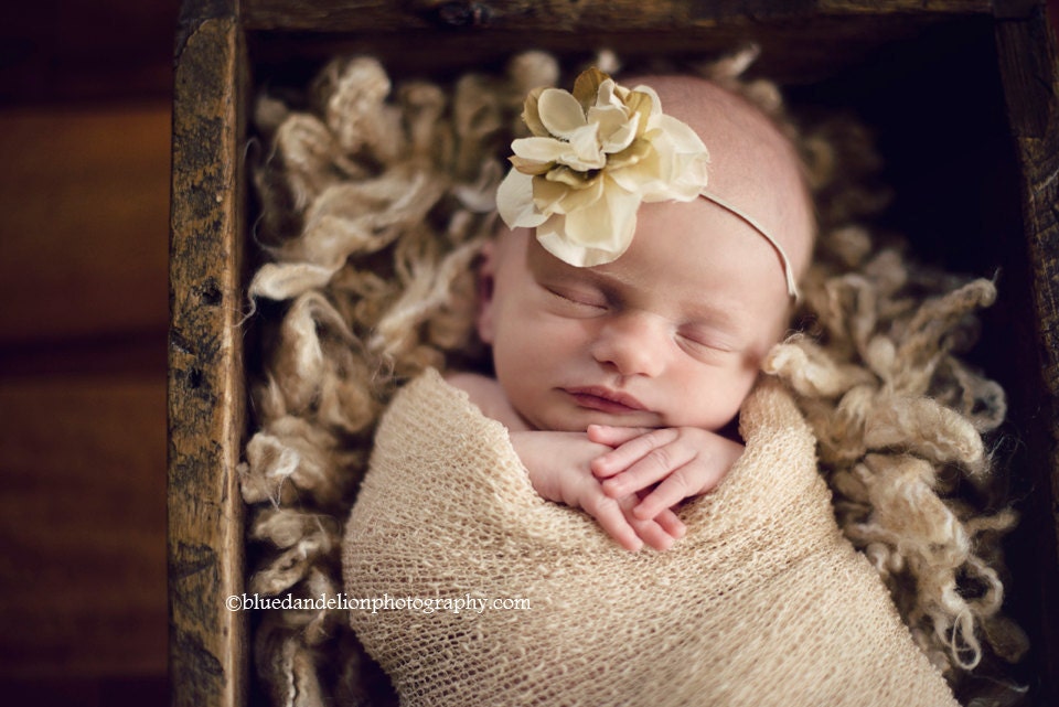Beautiful neutrals flower headband