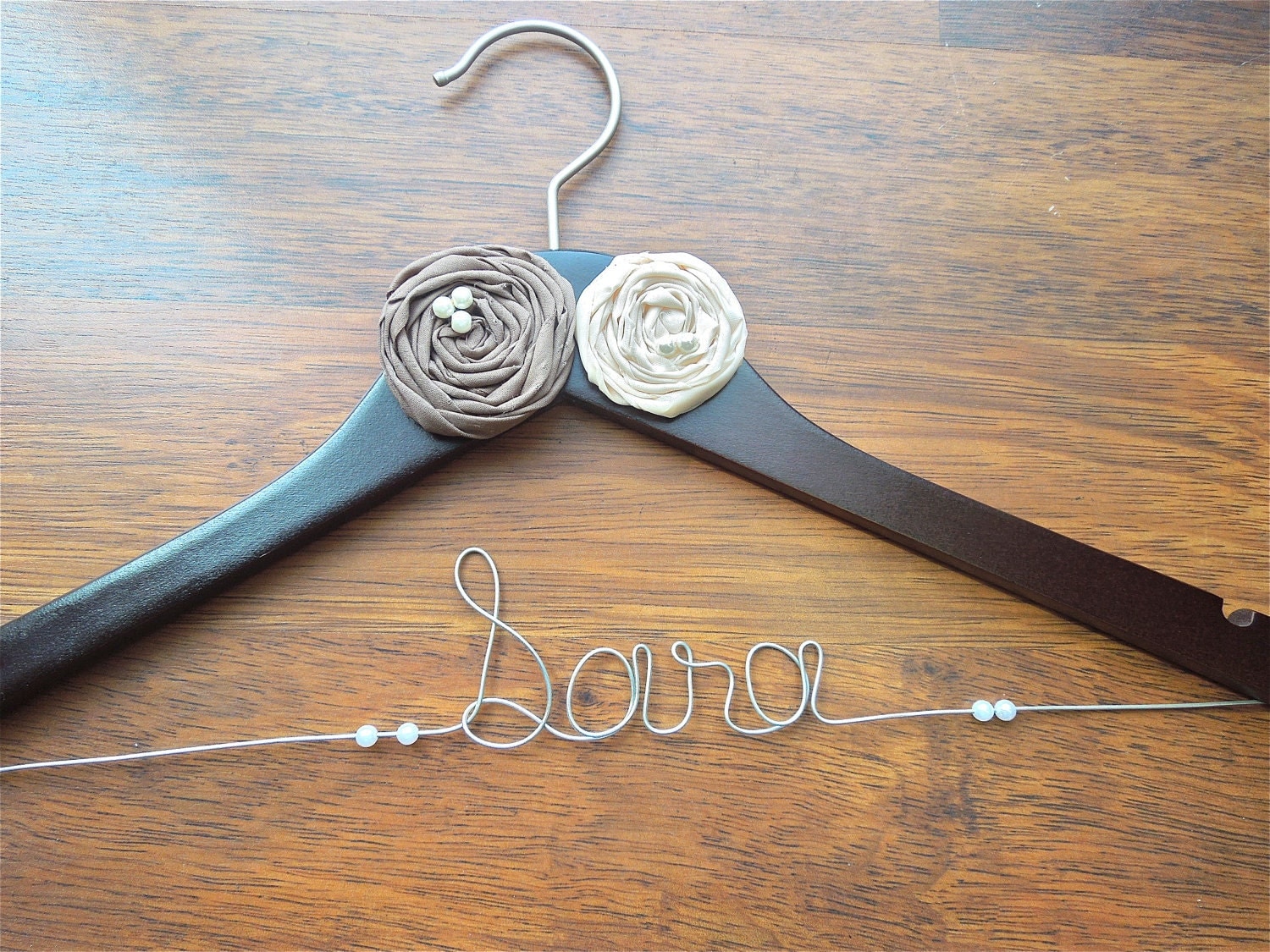 Custom Bridal Hanger for Bride,groom,bride maids birthdays..with rosette